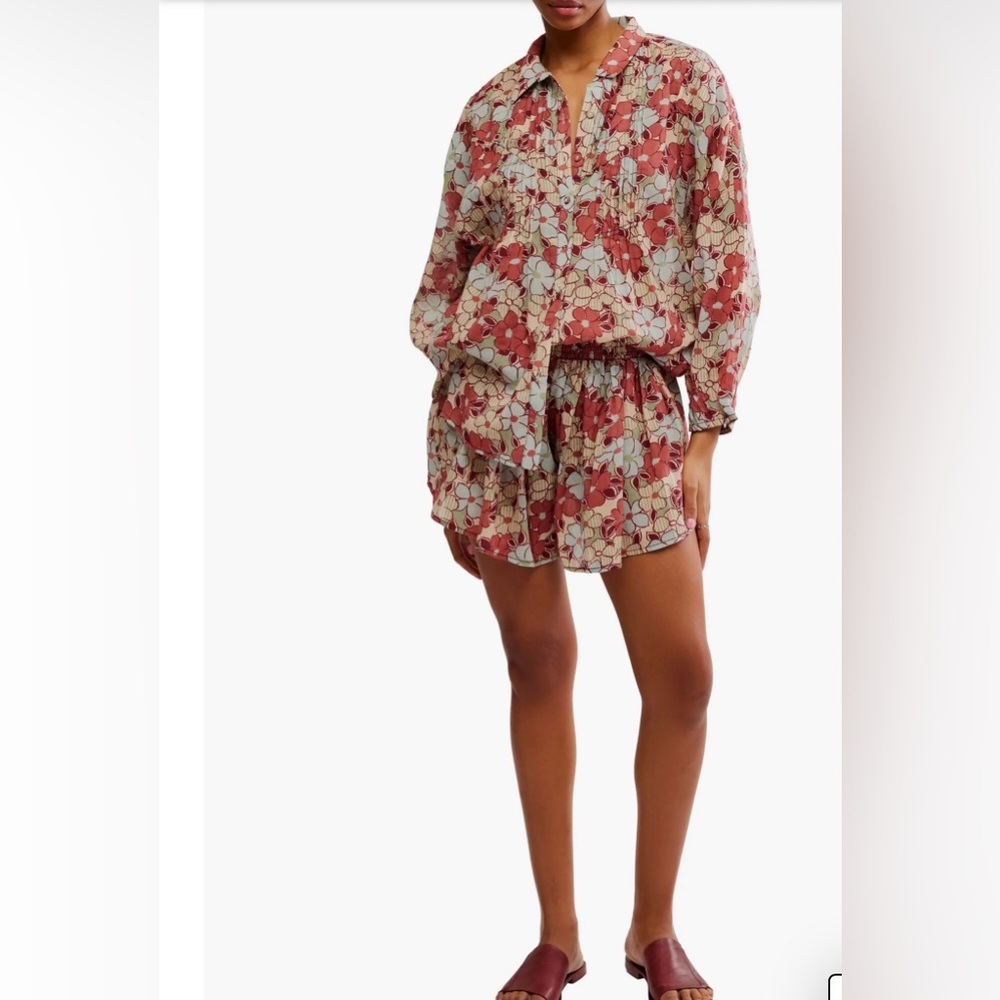 Boho Free people Sienna Button-Up Shirt size M